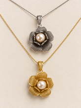 Carica l'immagine nel visualizzatore di Gallery, Collezione Rosa con Perla - ciondolo piccolo con catenina
